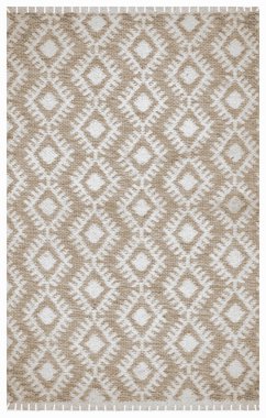 Halı banyosu ve Rug Boho tarzı, dokunmuş doku ve efektli etnik tasarım deseni.