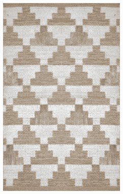 Halı banyosu ve Rug Boho tarzı, dokunmuş doku ve efektli etnik tasarım deseni.