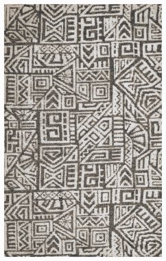 Halı banyosu ve Rug Boho tarzı, dokunmuş doku ve efektli etnik tasarım deseni.