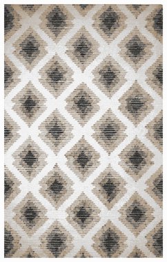 Halı banyosu ve Rug Boho tarzı, dokunmuş doku ve efektli etnik tasarım deseni.