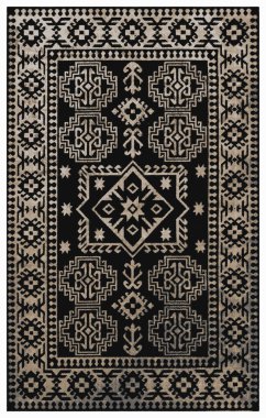 Halı banyosu ve Rug Boho tarzı, dokunmuş doku ve efektli etnik tasarım deseni.