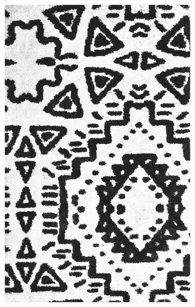 Carpet Bathmat Rug Boho Style Ethnic Design Pattern Distressed Woven — Stock Photo, Image