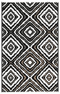 Halı banyosu ve Rug Boho tarzı, dokunmuş doku ve efektli etnik tasarım deseni.