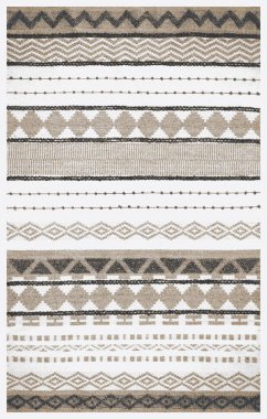 Halı banyosu ve Rug Boho tarzı, dokunmuş doku ve efektli etnik tasarım deseni.