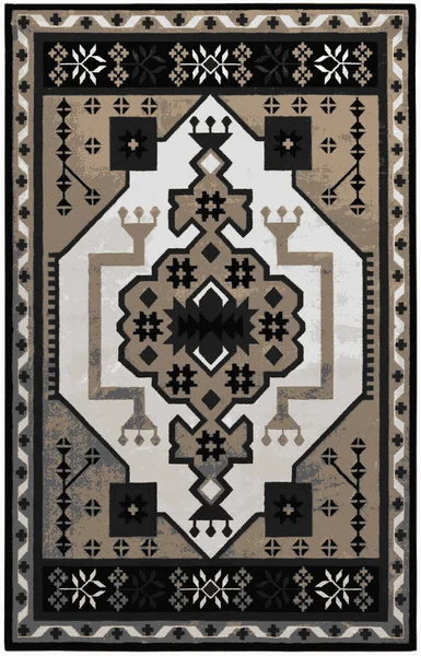 Carpet Bathmat Rug Boho Style Ethnic Design Pattern Distressed Woven — Stock Photo, Image