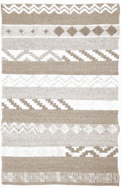 Halı banyosu ve Rug Boho tarzı, dokunmuş doku ve efektli etnik tasarım deseni.