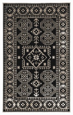 Halı banyosu ve Rug Boho tarzı, dokunmuş doku ve efektli etnik tasarım deseni.