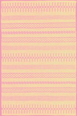 Halı banyosu ve Rug Boho tarzı, dokunmuş doku ve efektli etnik tasarım deseni.