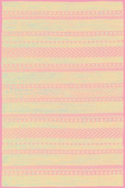 Halı banyosu ve Rug Boho tarzı, dokunmuş doku ve efektli etnik tasarım deseni.