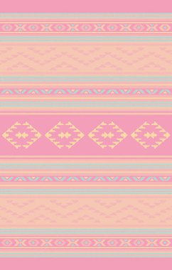 Halı banyosu ve Rug Boho tarzı, dokunmuş doku ve efektli etnik tasarım deseni.