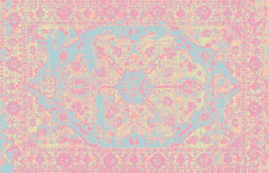 Halı banyosu ve Rug Boho tarzı, dokunmuş doku ve efektli etnik tasarım deseni.