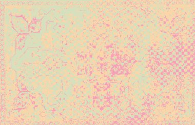 Halı banyosu ve Rug Boho tarzı, dokunmuş doku ve efektli etnik tasarım deseni.