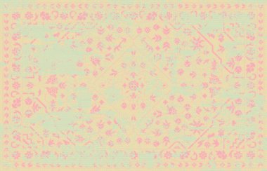 Halı banyosu ve Rug Boho tarzı, dokunmuş doku ve efektli etnik tasarım deseni.