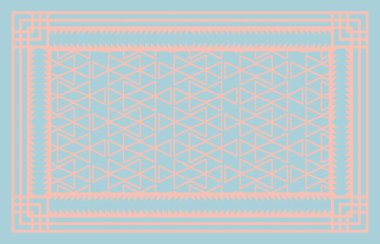 Halı banyosu ve Rug Boho tarzı, dokunmuş doku ve efektli etnik tasarım deseni.