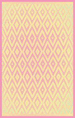 Halı banyosu ve Rug Boho tarzı, dokunmuş doku ve efektli etnik tasarım deseni.