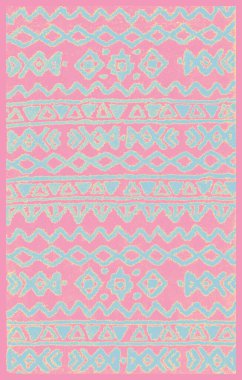 Halı banyosu ve Rug Boho tarzı, dokunmuş doku ve efektli etnik tasarım deseni.