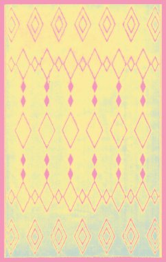 Halı banyosu ve Rug Boho tarzı, dokunmuş doku ve efektli etnik tasarım deseni.