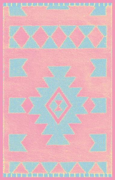 Halı banyosu ve Rug Boho tarzı, dokunmuş doku ve efektli etnik tasarım deseni.