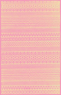 Halı banyosu ve Rug Boho tarzı, dokunmuş doku ve efektli etnik tasarım deseni.