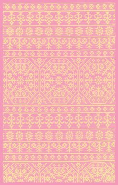 Halı banyosu ve Rug Boho tarzı, dokunmuş doku ve efektli etnik tasarım deseni.