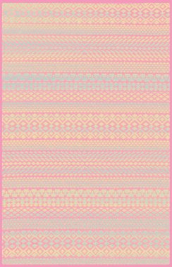 Halı banyosu ve Rug Boho tarzı, dokunmuş doku ve efektli etnik tasarım deseni.