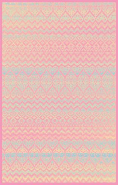 Halı banyosu ve Rug Boho tarzı, dokunmuş doku ve efektli etnik tasarım deseni.