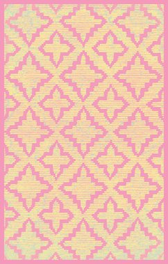 Halı banyosu ve Rug Boho tarzı, dokunmuş doku ve efektli etnik tasarım deseni.