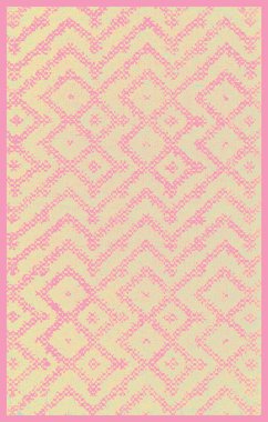 Halı banyosu ve Rug Boho tarzı, dokunmuş doku ve efektli etnik tasarım deseni.