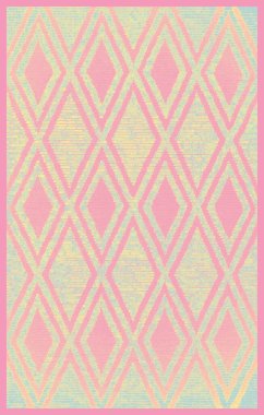 Halı banyosu ve Rug Boho tarzı, dokunmuş doku ve efektli etnik tasarım deseni.