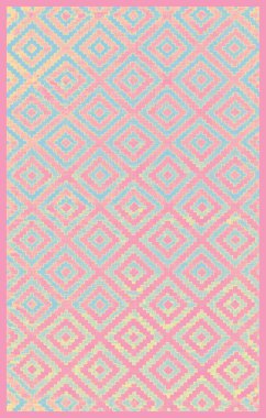 Halı banyosu ve Rug Boho tarzı, dokunmuş doku ve efektli etnik tasarım deseni.