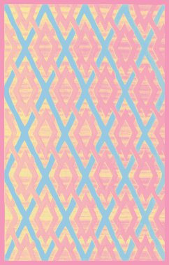 Halı banyosu ve Rug Boho tarzı, dokunmuş doku ve efektli etnik tasarım deseni.