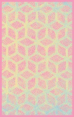 Halı banyosu ve Rug Boho tarzı, dokunmuş doku ve efektli etnik tasarım deseni.