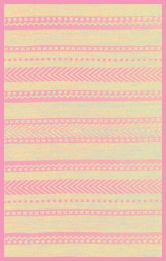 Halı banyosu ve Rug Boho tarzı, dokunmuş doku ve efektli etnik tasarım deseni.