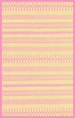 Halı banyosu ve Rug Boho tarzı, dokunmuş doku ve efektli etnik tasarım deseni.