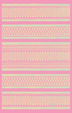 Halı banyosu ve Rug Boho tarzı, dokunmuş doku ve efektli etnik tasarım deseni.