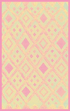 Halı banyosu ve Rug Boho tarzı, dokunmuş doku ve efektli etnik tasarım deseni.