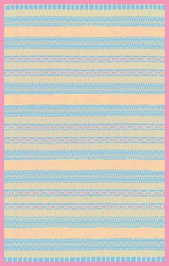 Halı banyosu ve Rug Boho tarzı, dokunmuş doku ve efektli etnik tasarım deseni.