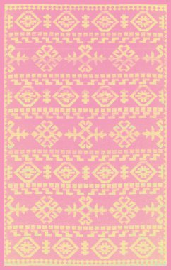 Halı banyosu ve Rug Boho tarzı, dokunmuş doku ve efektli etnik tasarım deseni.