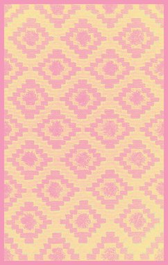 Halı banyosu ve Rug Boho tarzı, dokunmuş doku ve efektli etnik tasarım deseni.