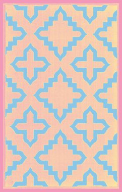 Halı banyosu ve Rug Boho tarzı, dokunmuş doku ve efektli etnik tasarım deseni.