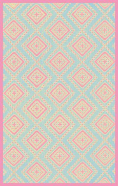 Halı banyosu ve Rug Boho tarzı, dokunmuş doku ve efektli etnik tasarım deseni.