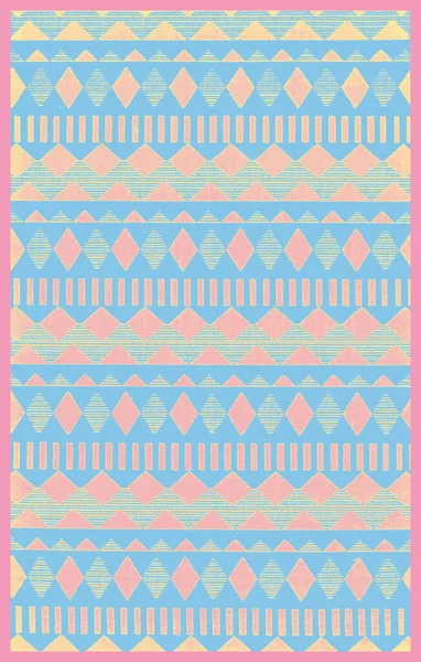 Halı banyosu ve Rug Boho tarzı, dokunmuş doku ve efektli etnik tasarım deseni.