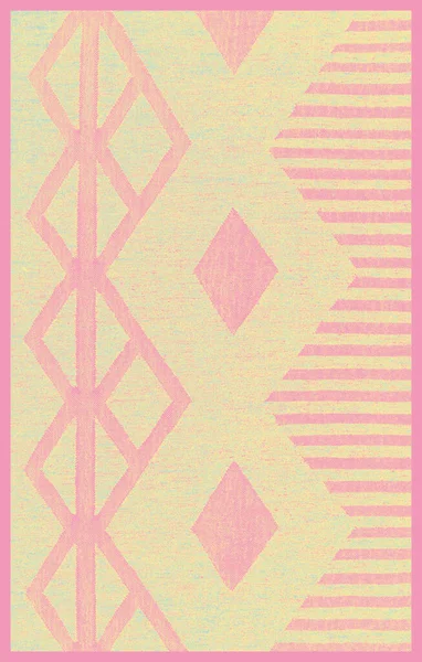 Halı banyosu ve Rug Boho tarzı, dokunmuş doku ve efektli etnik tasarım deseni.