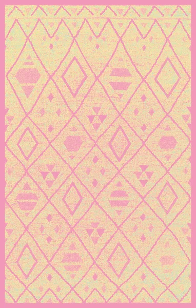 Halı banyosu ve Rug Boho tarzı, dokunmuş doku ve efektli etnik tasarım deseni.