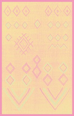 Halı banyosu ve Rug Boho tarzı, dokunmuş doku ve efektli etnik tasarım deseni.