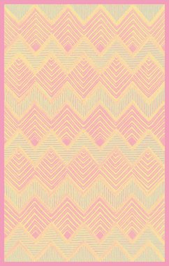 Halı banyosu ve Rug Boho tarzı, dokunmuş doku ve efektli etnik tasarım deseni.