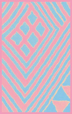 Halı banyosu ve Rug Boho tarzı, dokunmuş doku ve efektli etnik tasarım deseni.