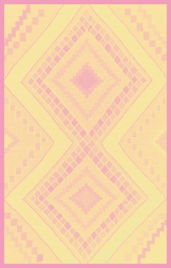 Halı banyosu ve Rug Boho tarzı, dokunmuş doku ve efektli etnik tasarım deseni.