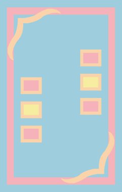 Halı banyosu ve Rug Boho tarzı, dokunmuş doku ve efektli etnik tasarım deseni.