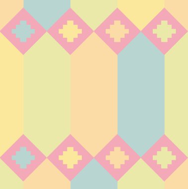 Halı banyosu ve Rug Boho tarzı, dokunmuş doku ve efektli etnik tasarım deseni.